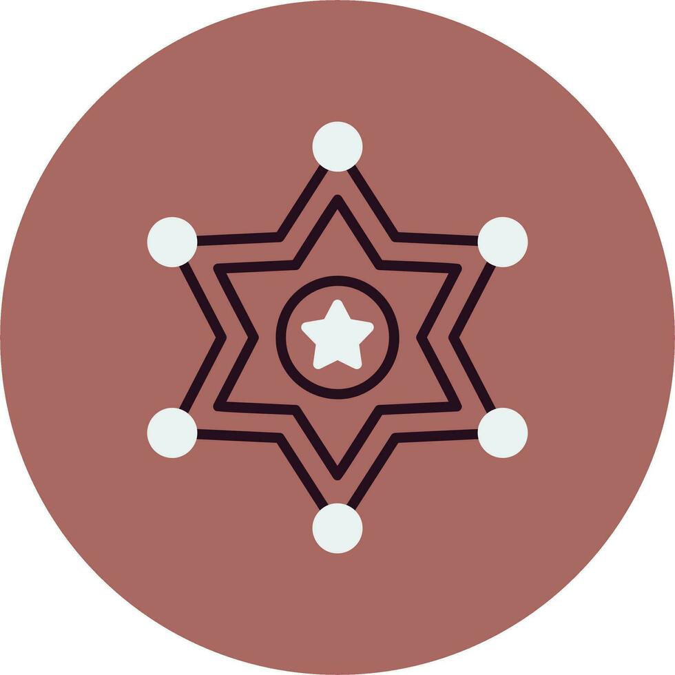 Sheriff Badge Vector Icon