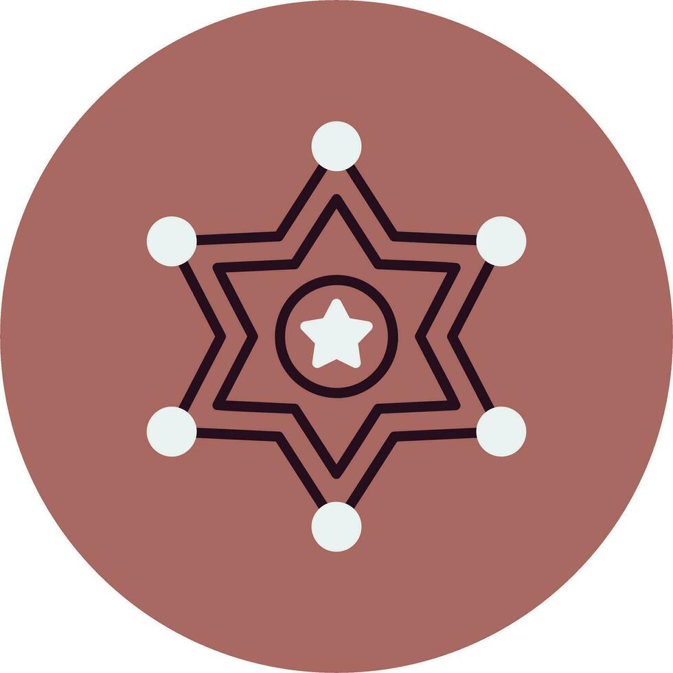 Sheriff Badge Vector Icon