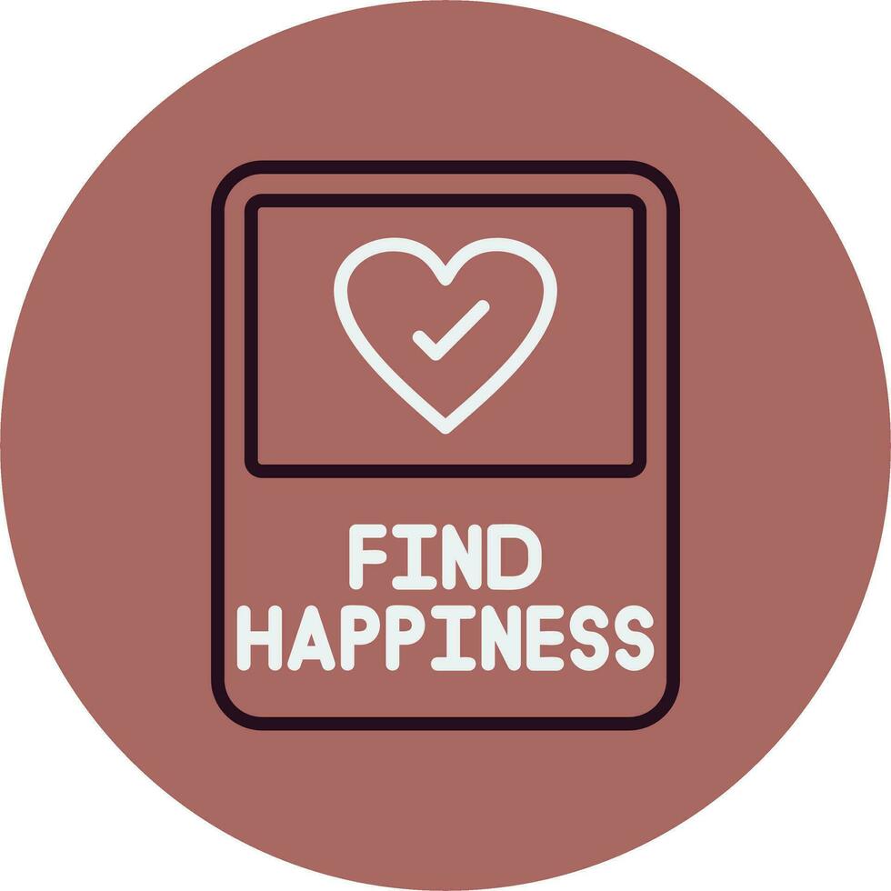 Find Happiness Vector Icon