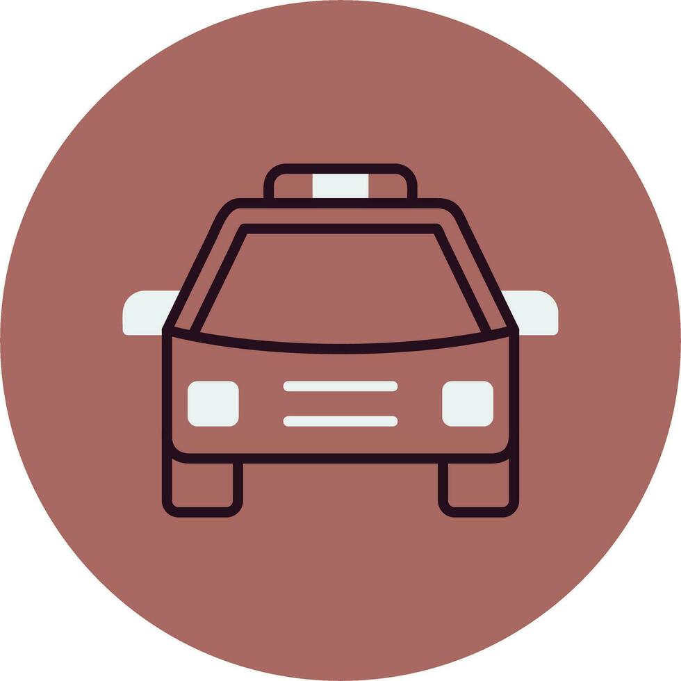 icono de vector de coche de policía