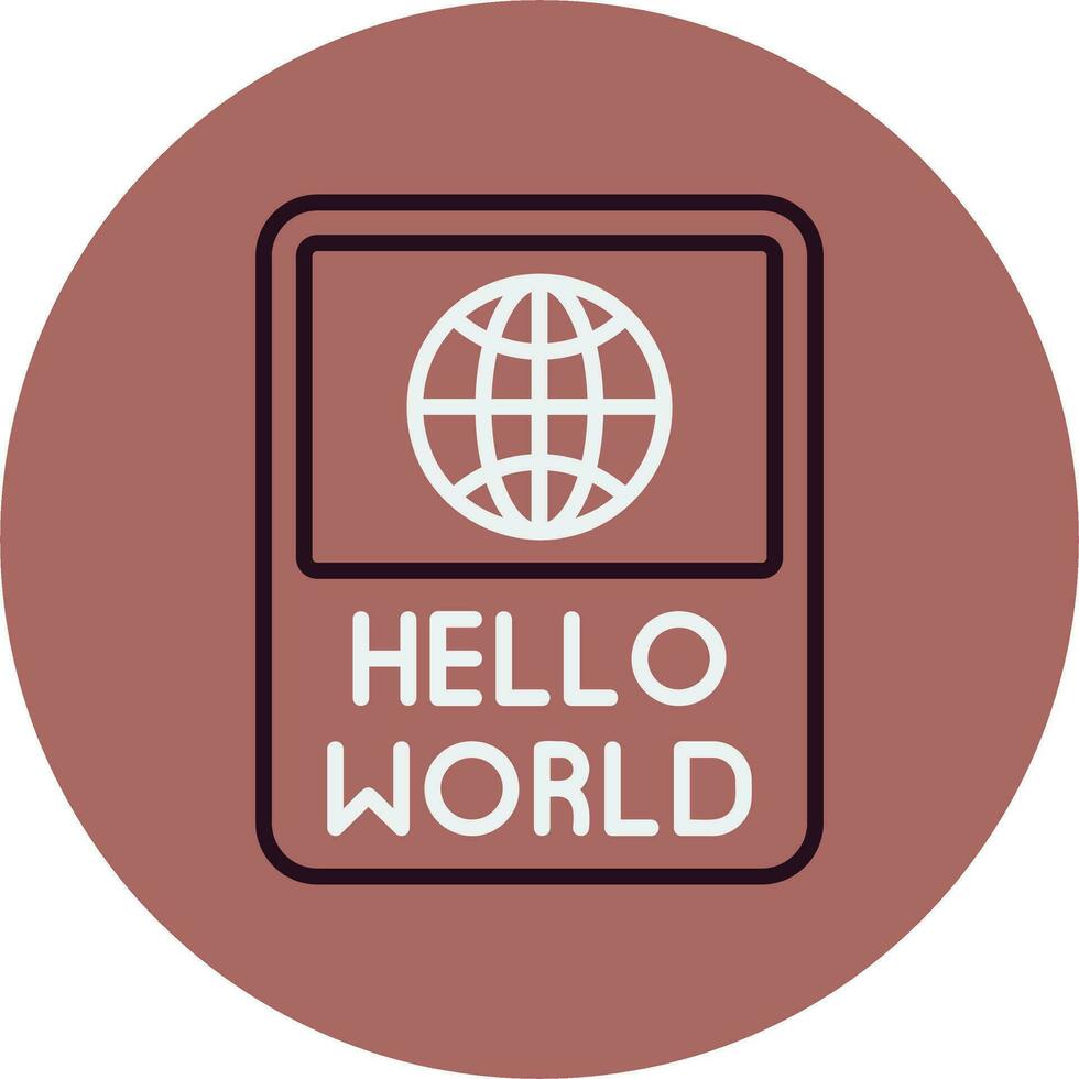 Hello World Vector Icon