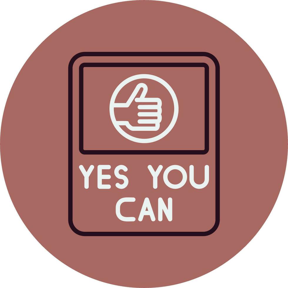Yes You Can Vector Icon