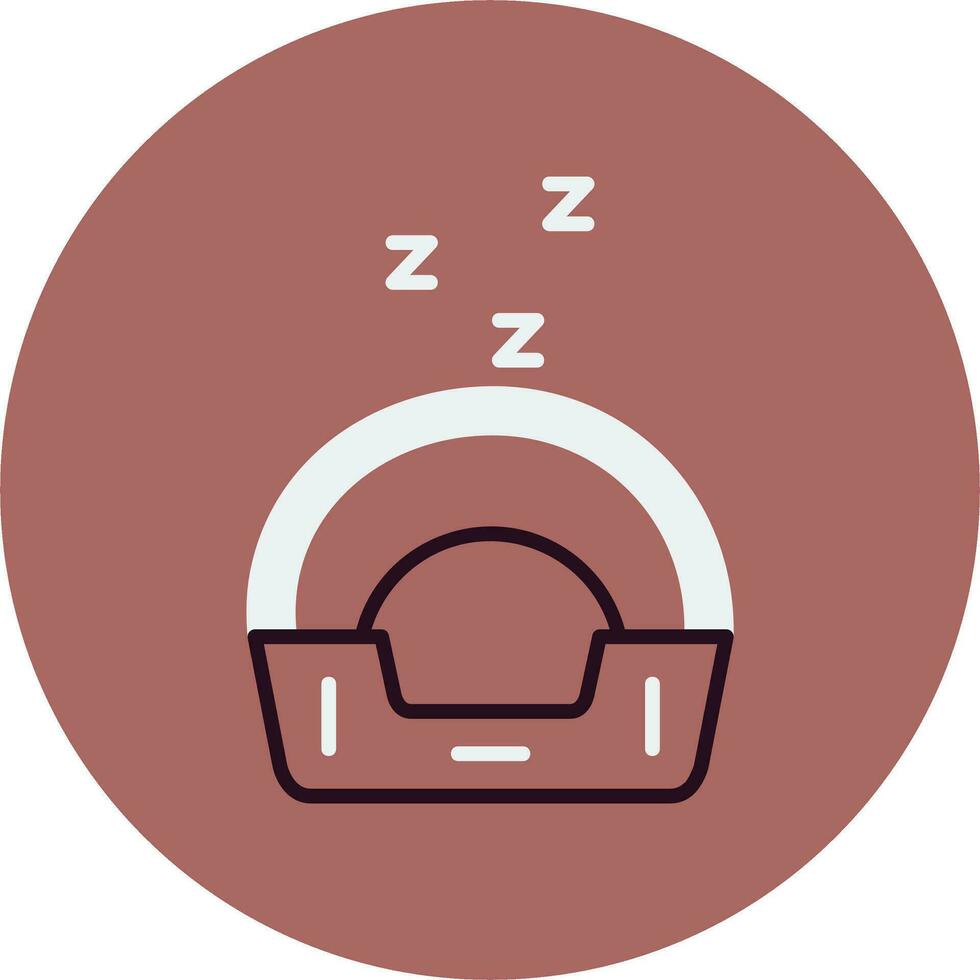 mascota cama vector icono