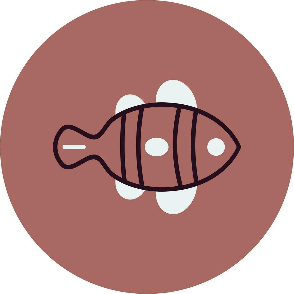 icono de vector de pez payaso