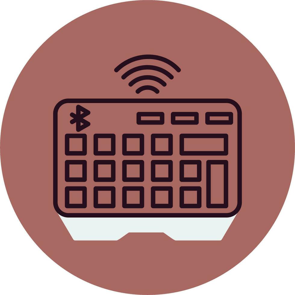 Wireless Keyboard Vector Icon