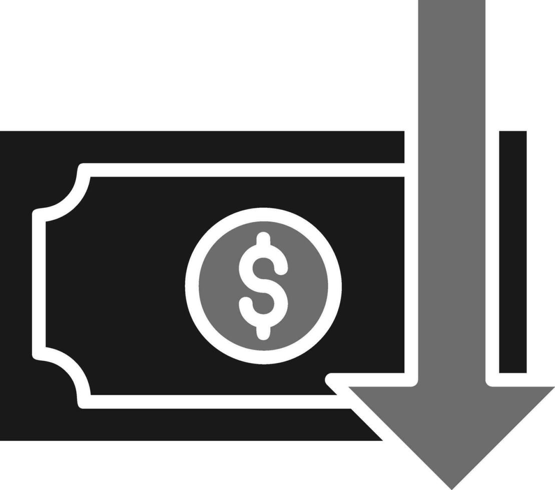 Money Loss Vector Icon