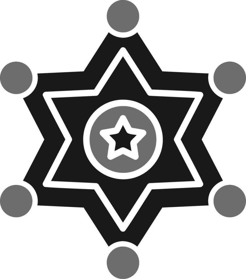 Sheriff Badge Vector Icon