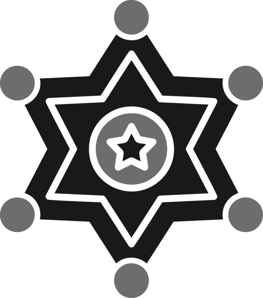 icono de vector de insignia de sheriff