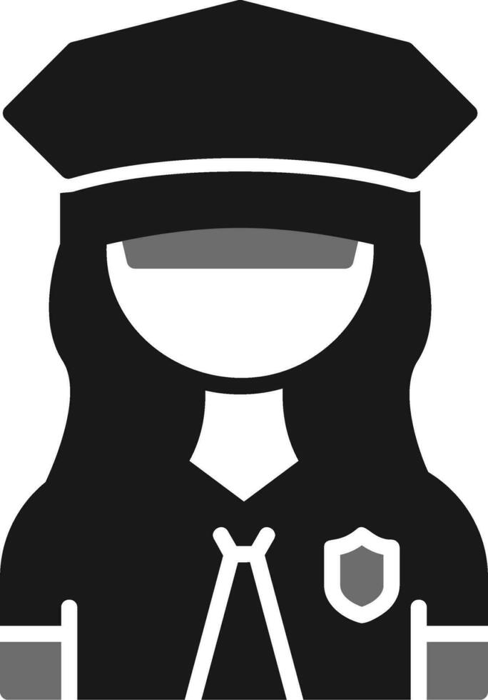 mujer policía vector icono