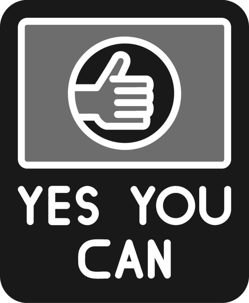 Yes You Can Vector Icon