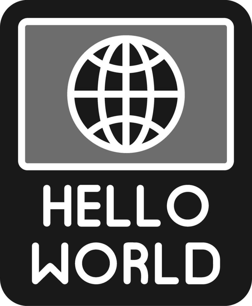 Hello World Vector Icon