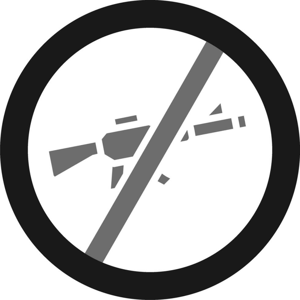 No rifle vector icono