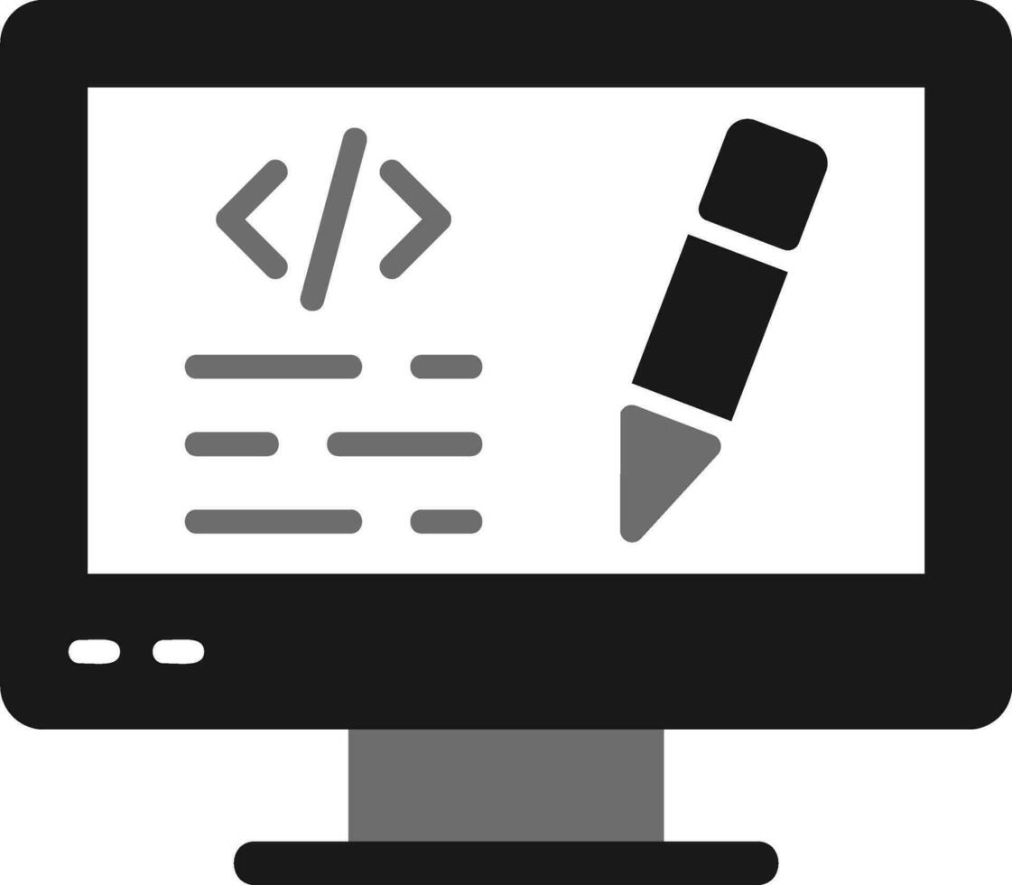 Edit Code Vector Icon