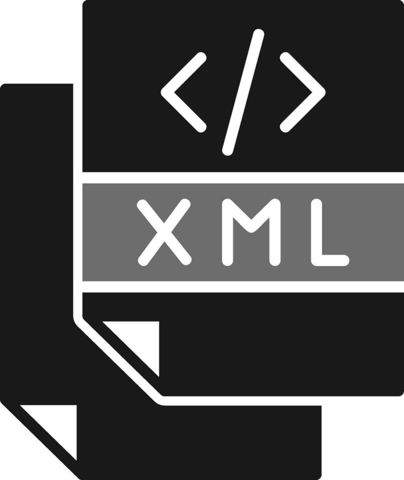 icono de vector de archivo xml