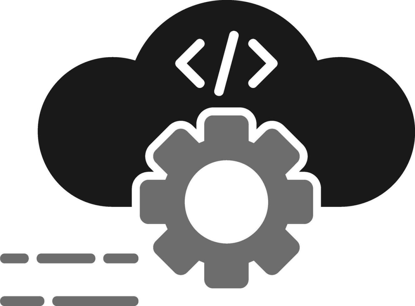 icono de vector de computación en la nube