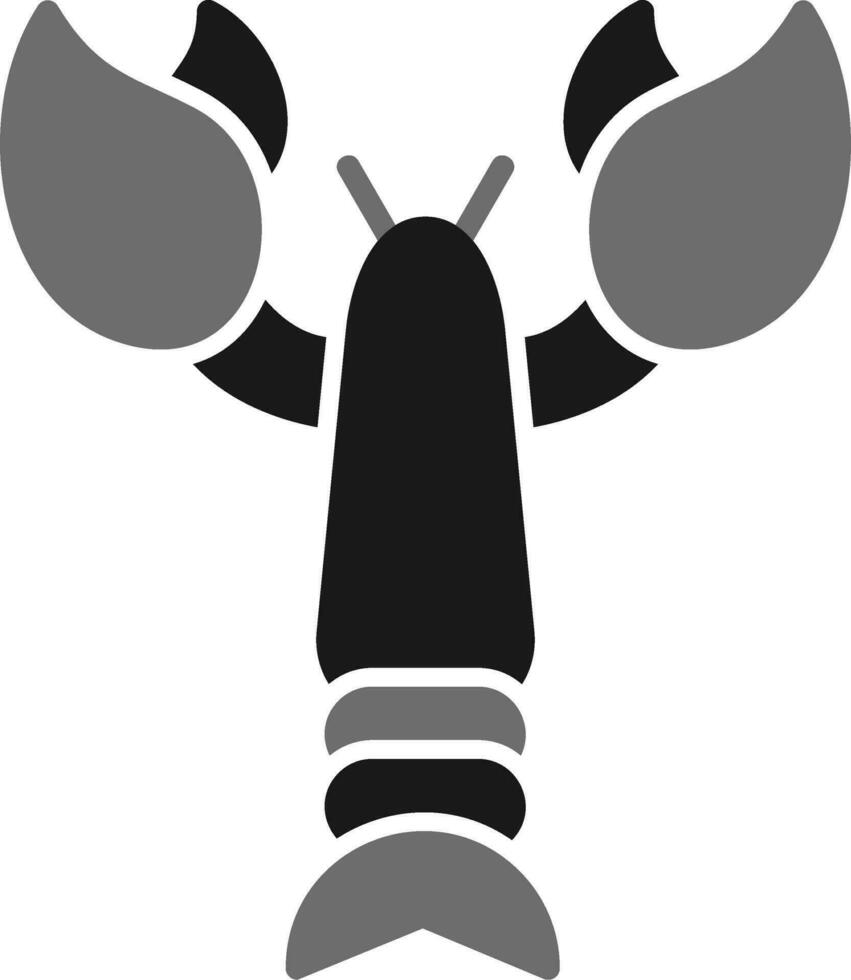 icono de vector de langosta