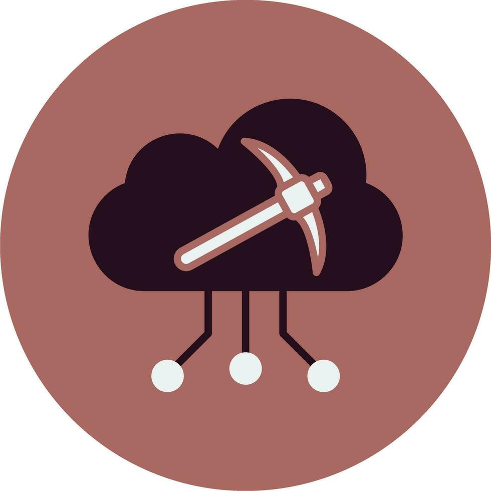 Cloud Mining Vector Icon