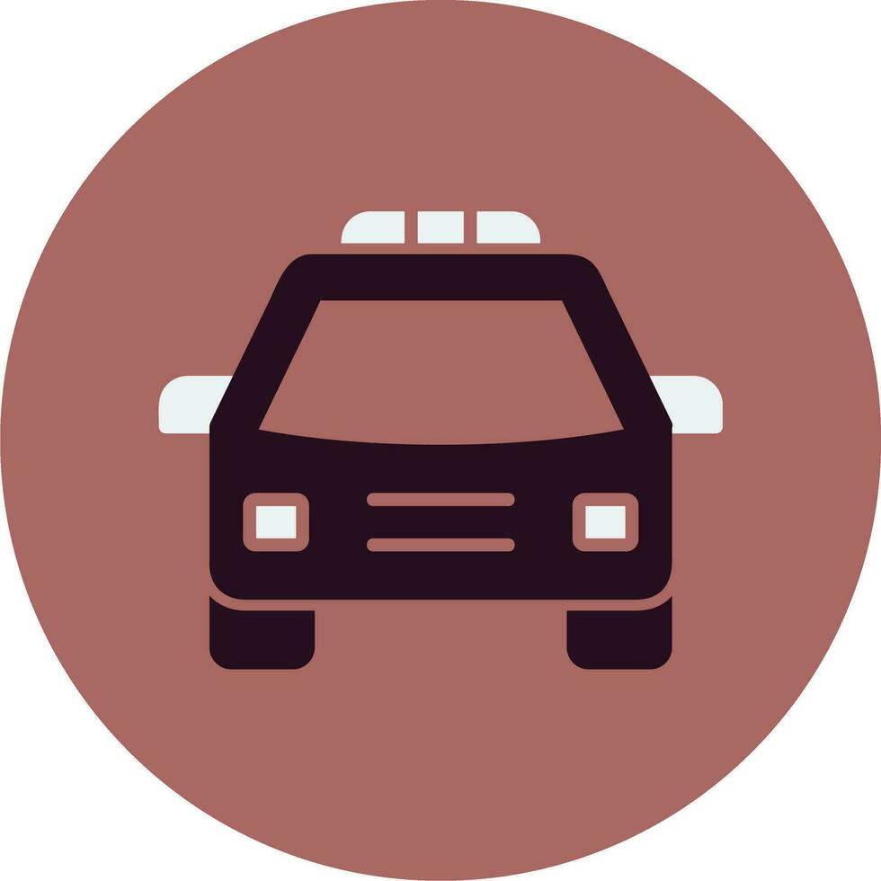 icono de vector de coche de policía