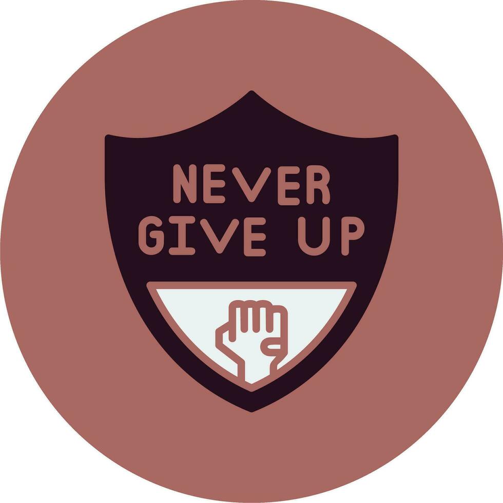 Never Give Up Vector Icon