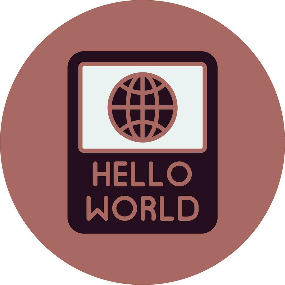 Hello World Vector Icon