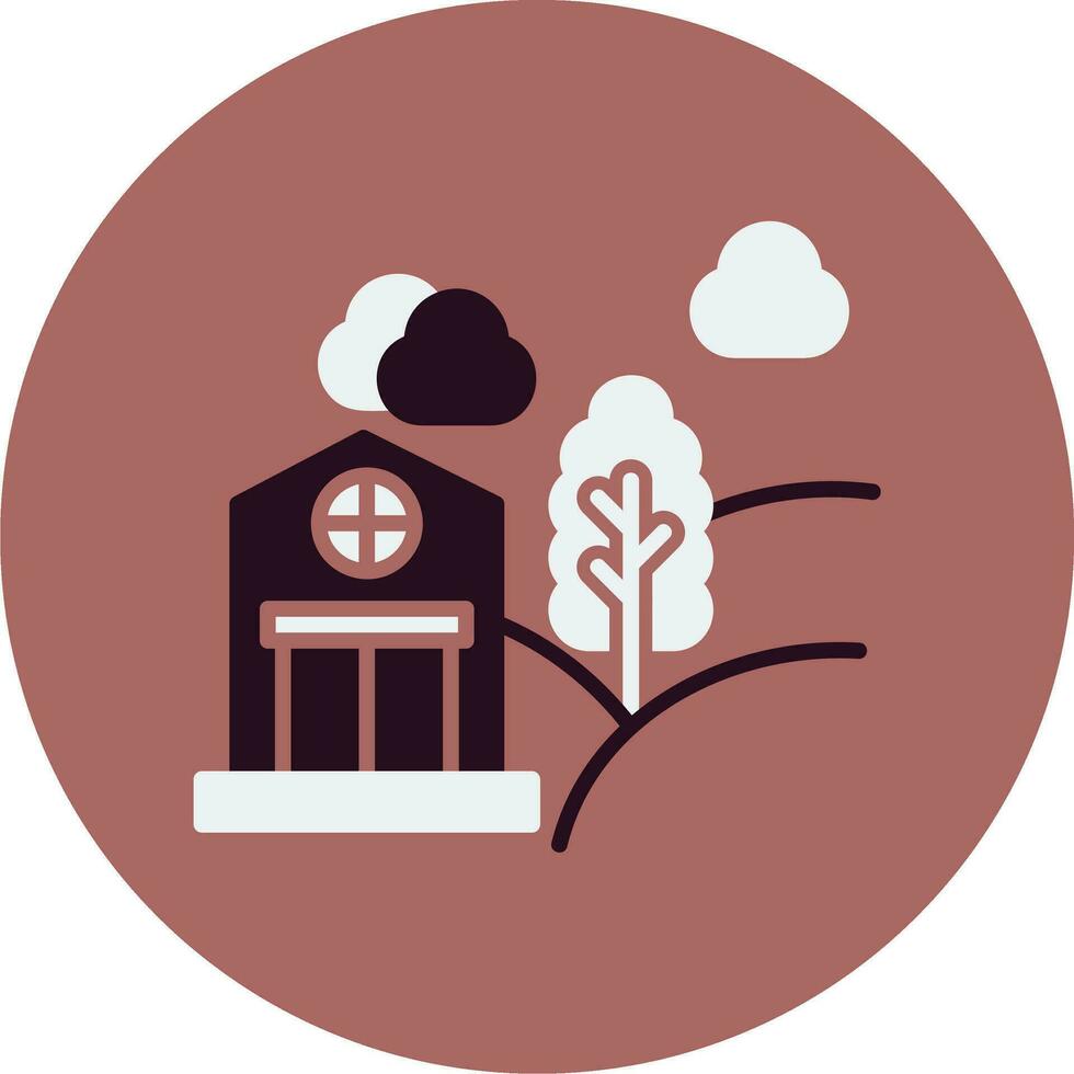 Forest House Vector Icon