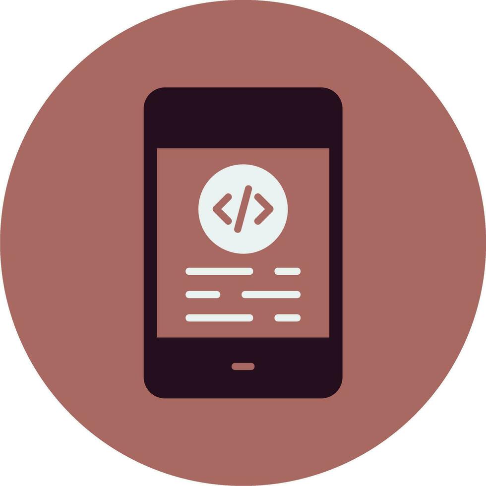 Mobile Coding Vector Icon