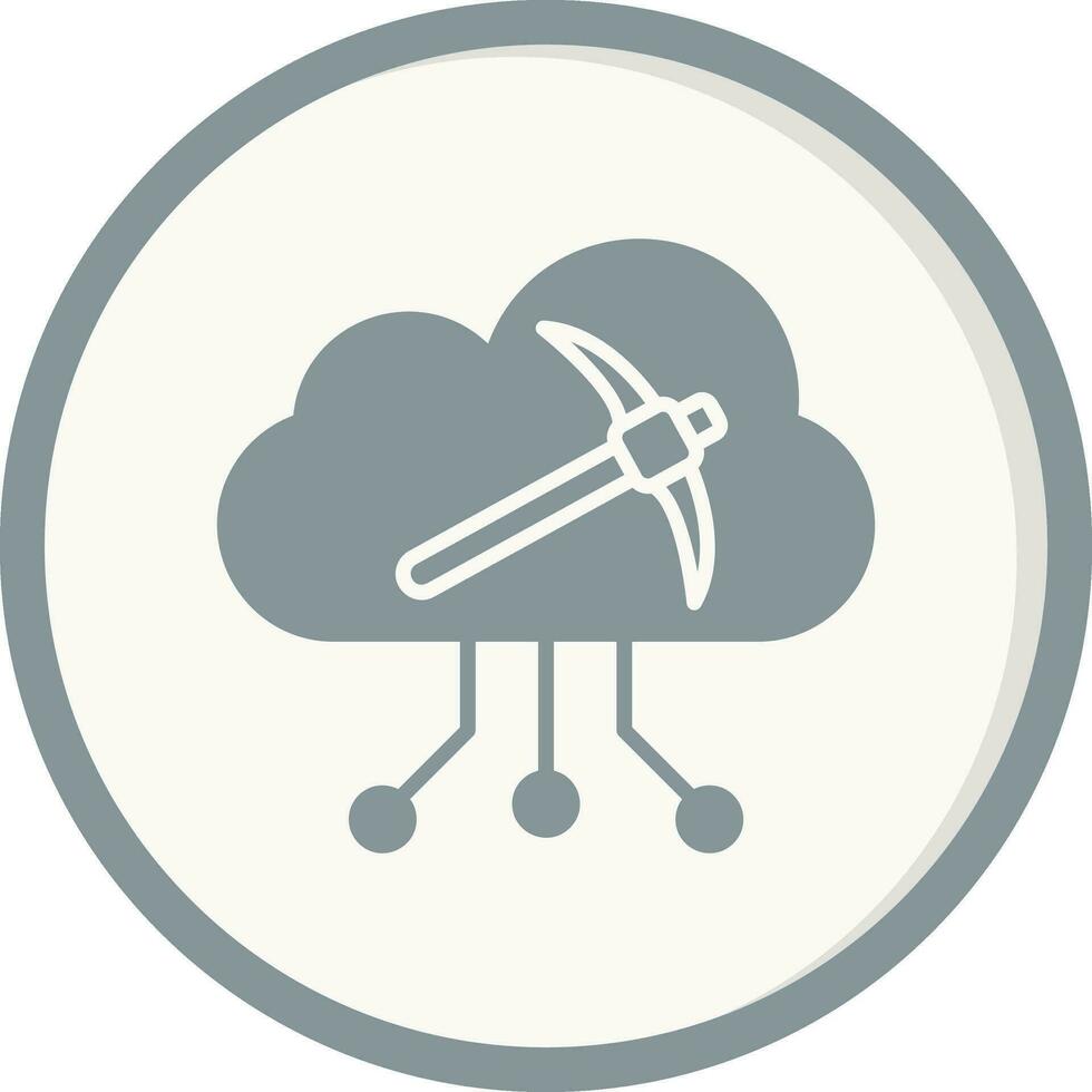 Cloud Mining Vector Icon