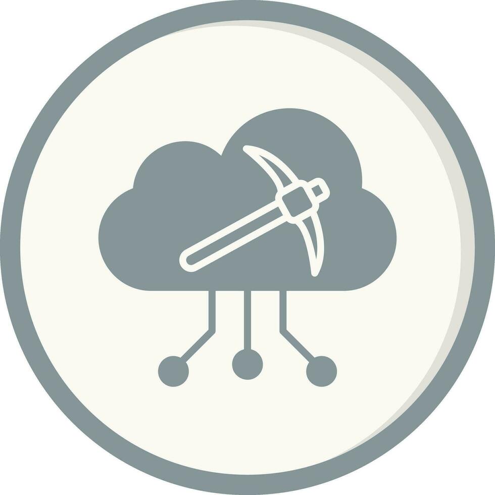 nube minería vector icono