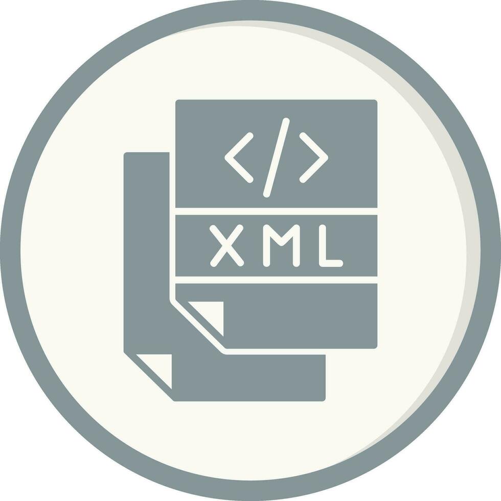 icono de vector de archivo xml