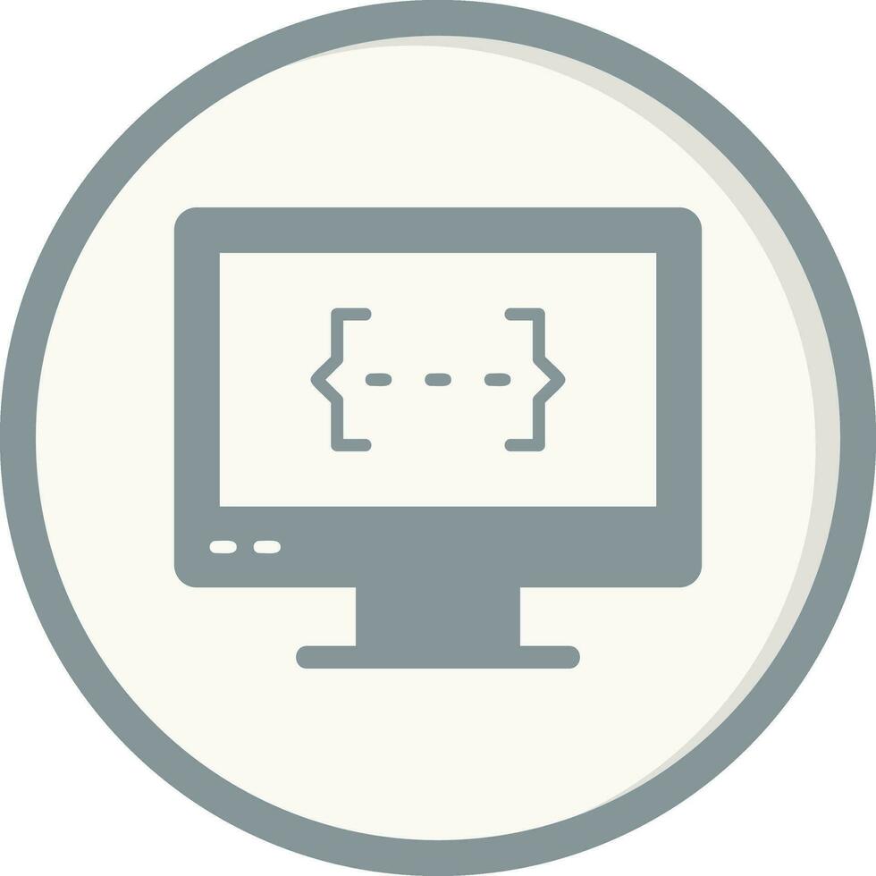 Monitor Screen Vector Icon