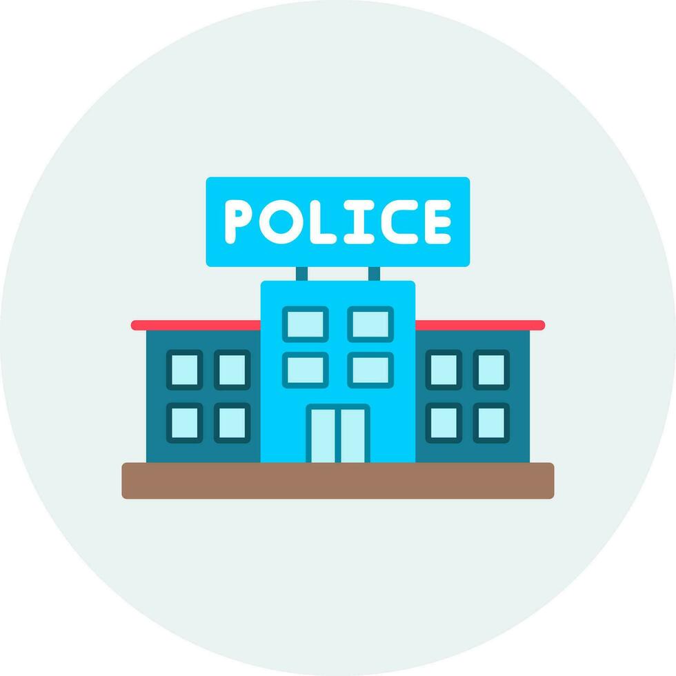 icono de vector de estación de policía