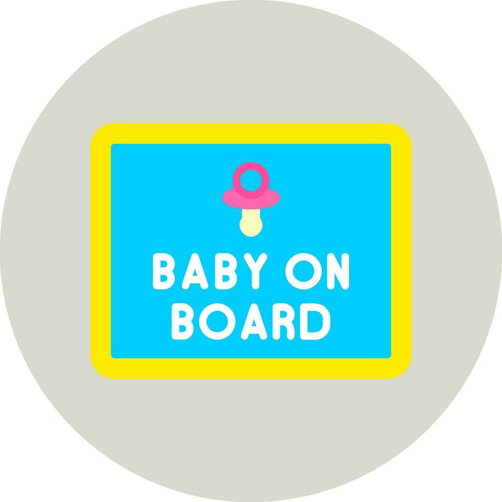 Baby On Board Vector Icon