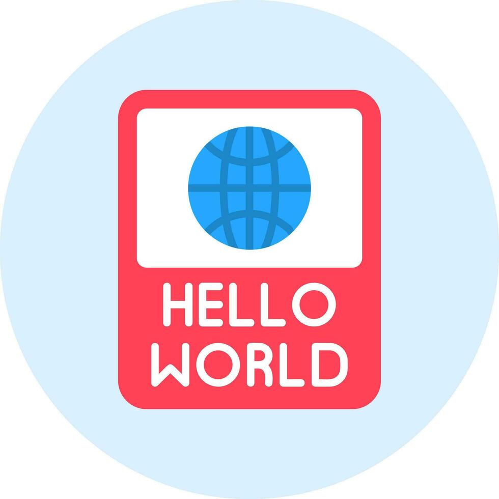 Hello World Vector Icon