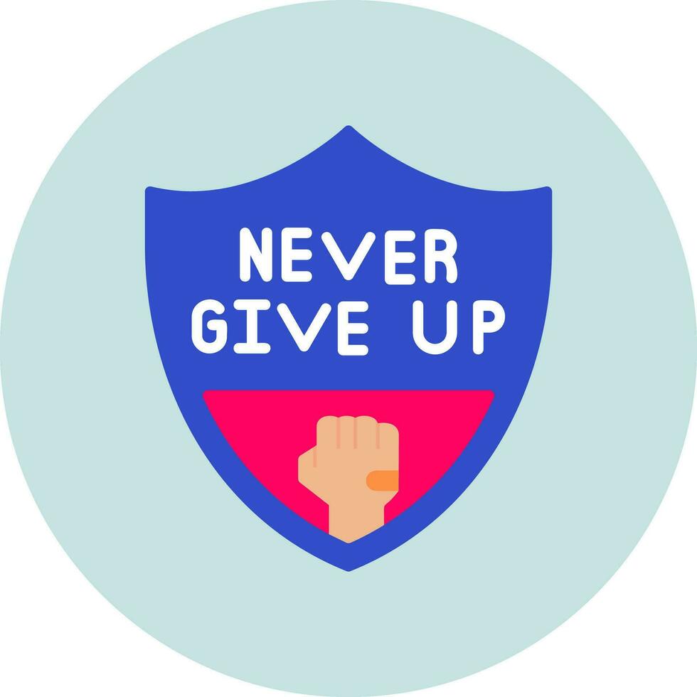 Never Give Up Vector Icon