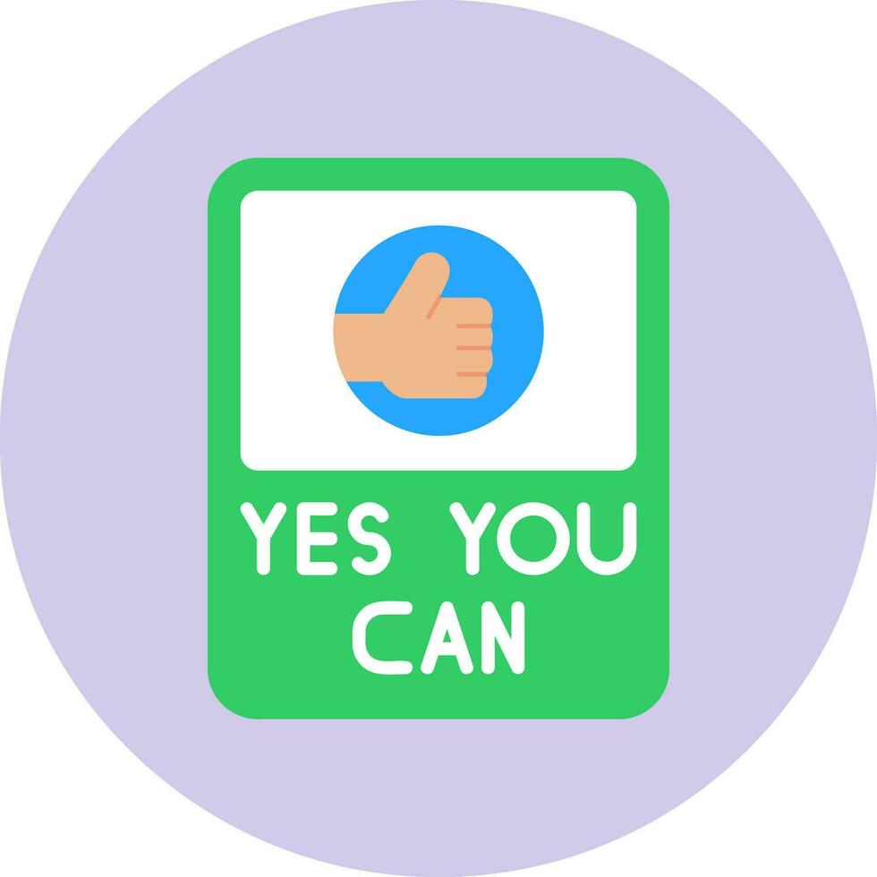 Yes You Can Vector Icon