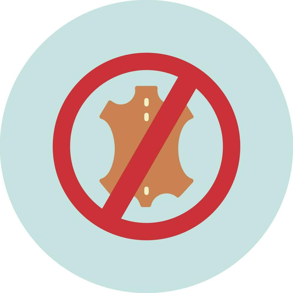 No cuero vector icono