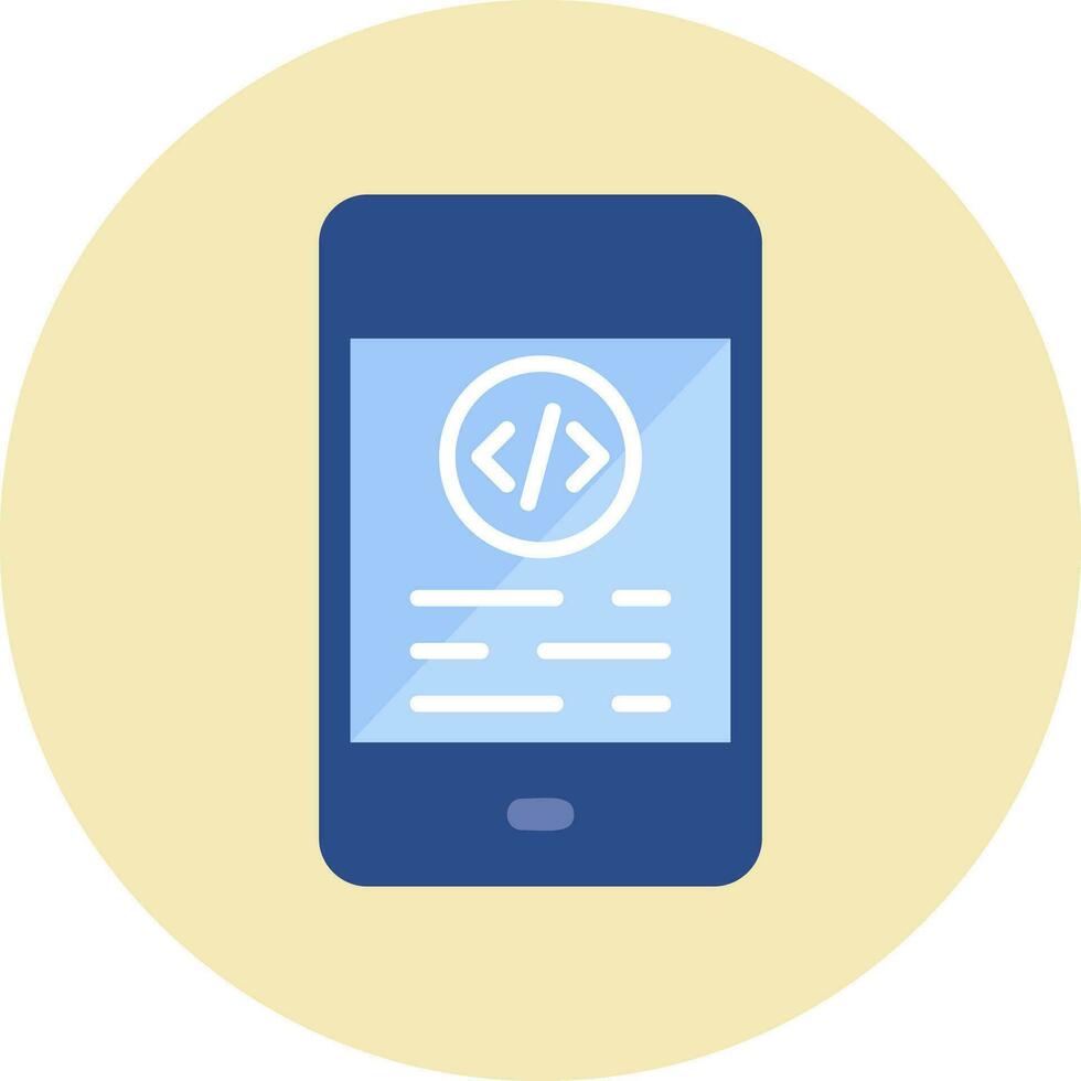 Mobile Coding Vector Icon