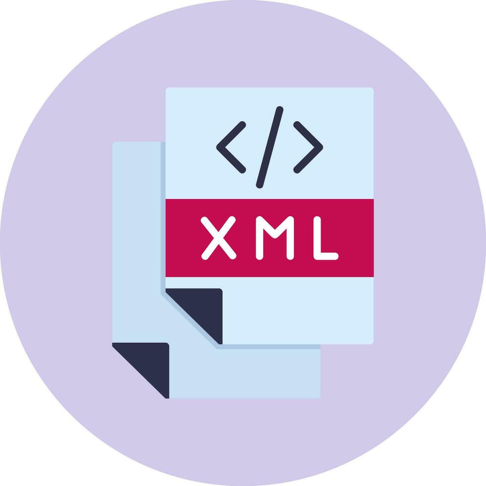 icono de vector de archivo xml