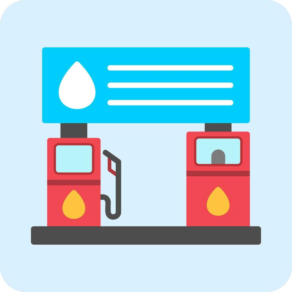 icono de vector de gasolinera