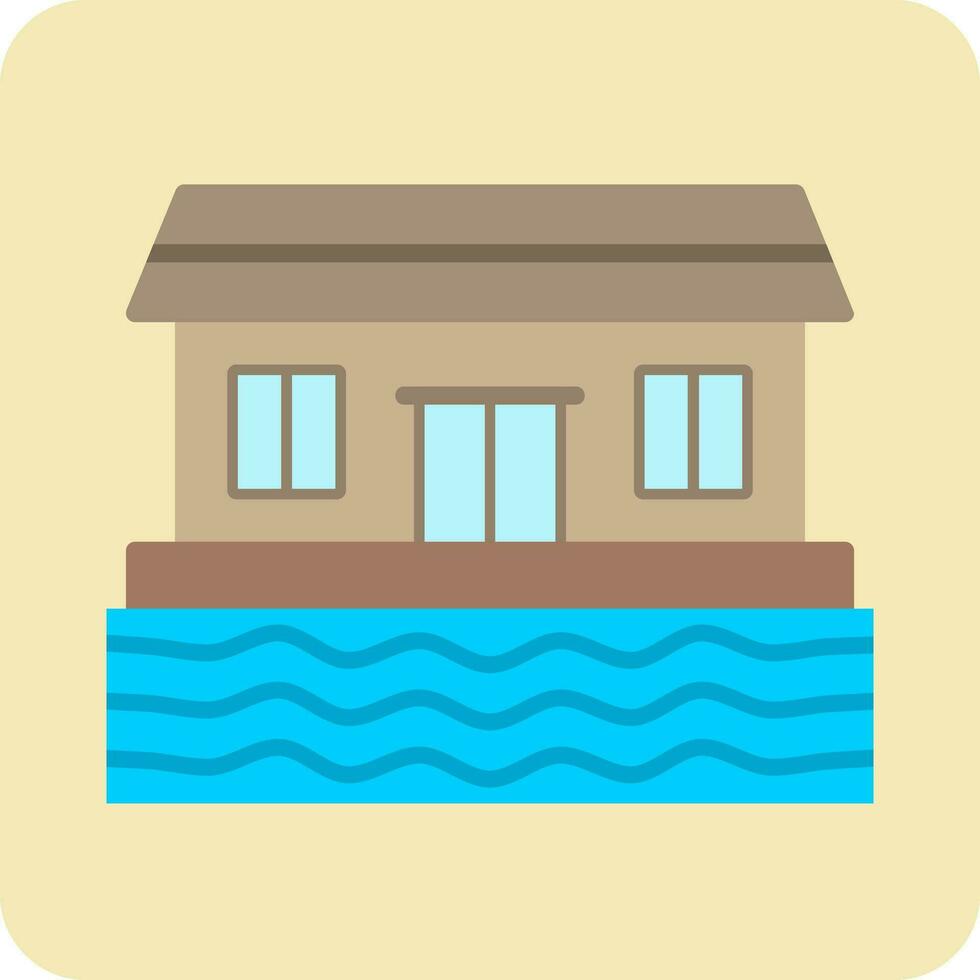 Houseboat Vector Icon