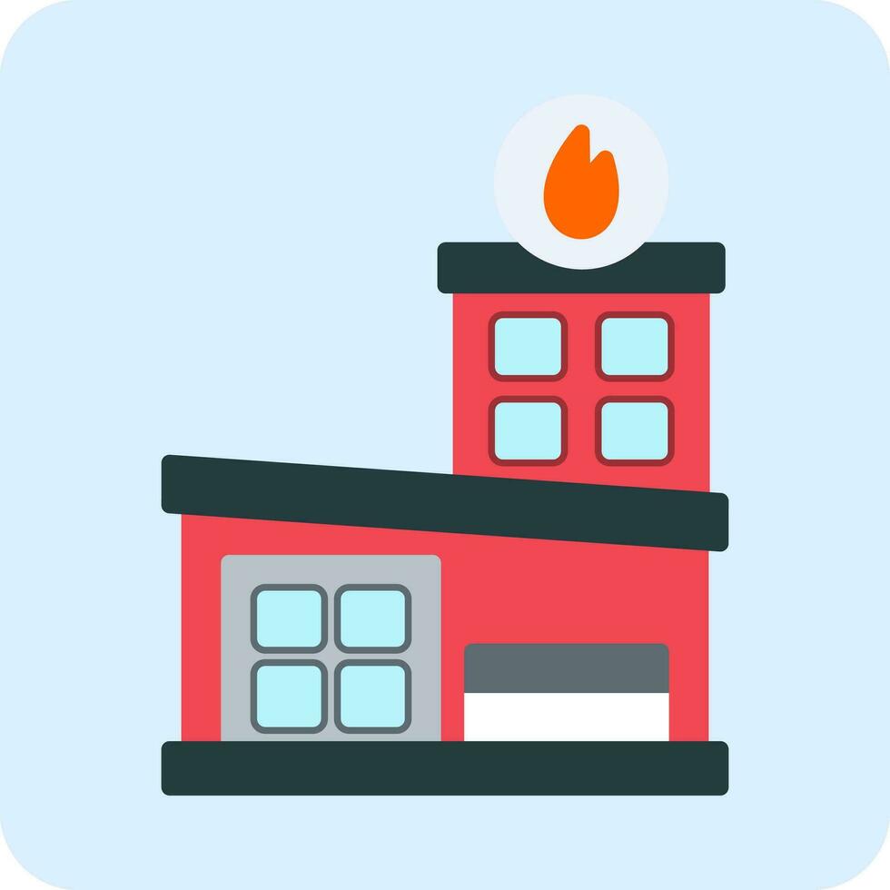 Fire Station Vector Icon