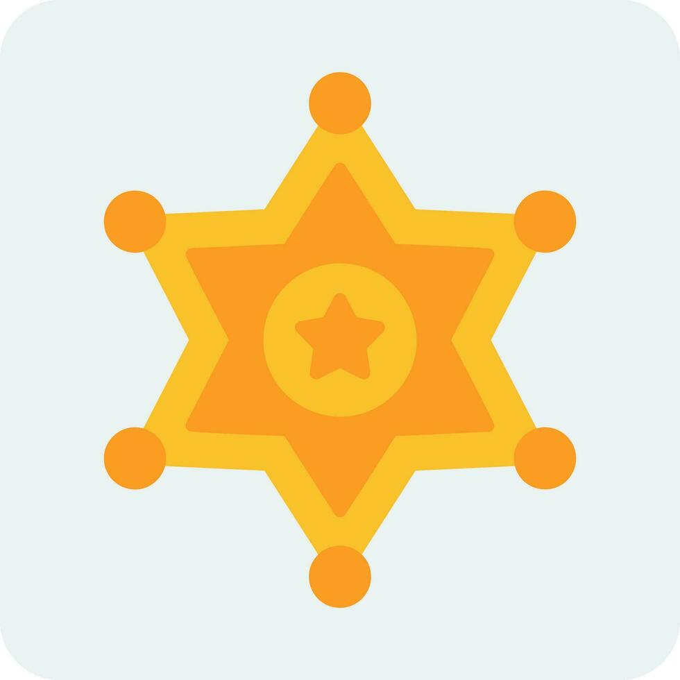 Sheriff Badge Vector Icon