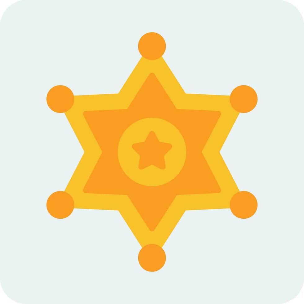 Sheriff Badge Vector Icon