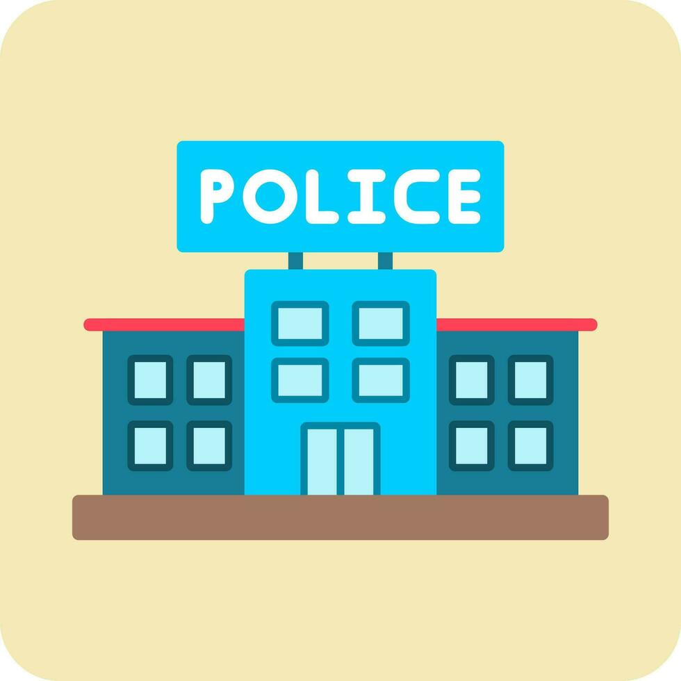 icono de vector de estación de policía