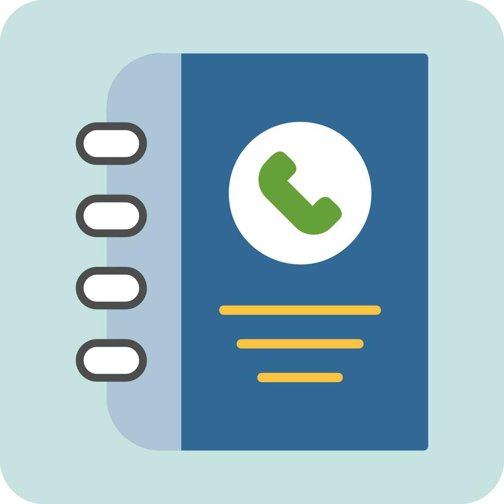 Phone Book Vector Icon