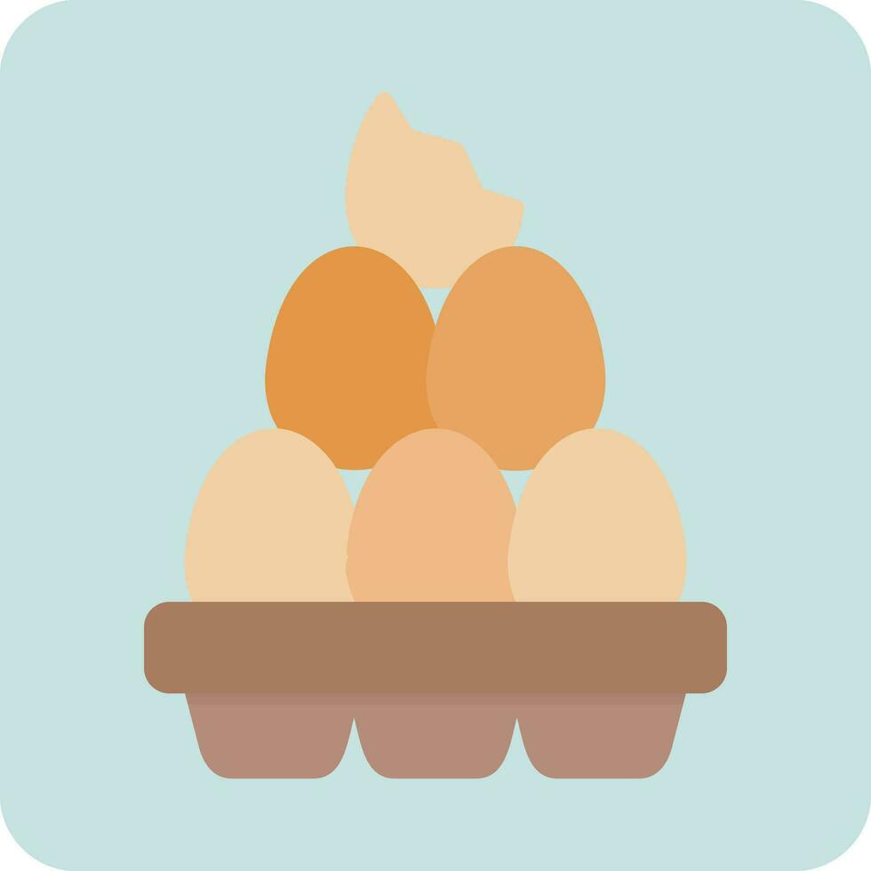 organic eggs Vector Icon