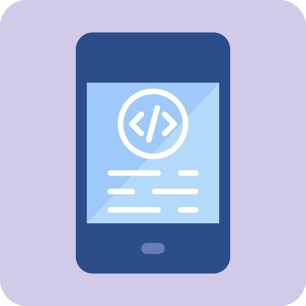 Mobile Coding Vector Icon