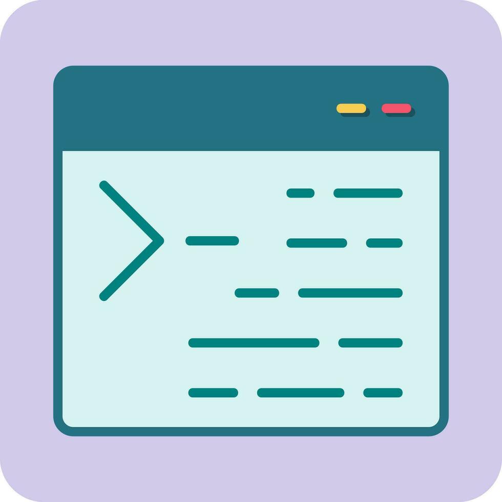 icono de vector de terminal de código
