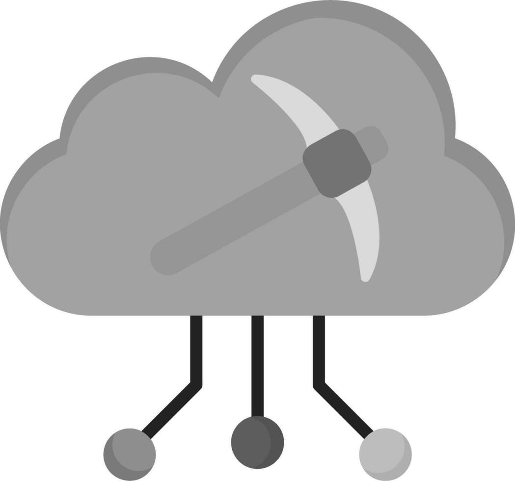 nube minería vector icono