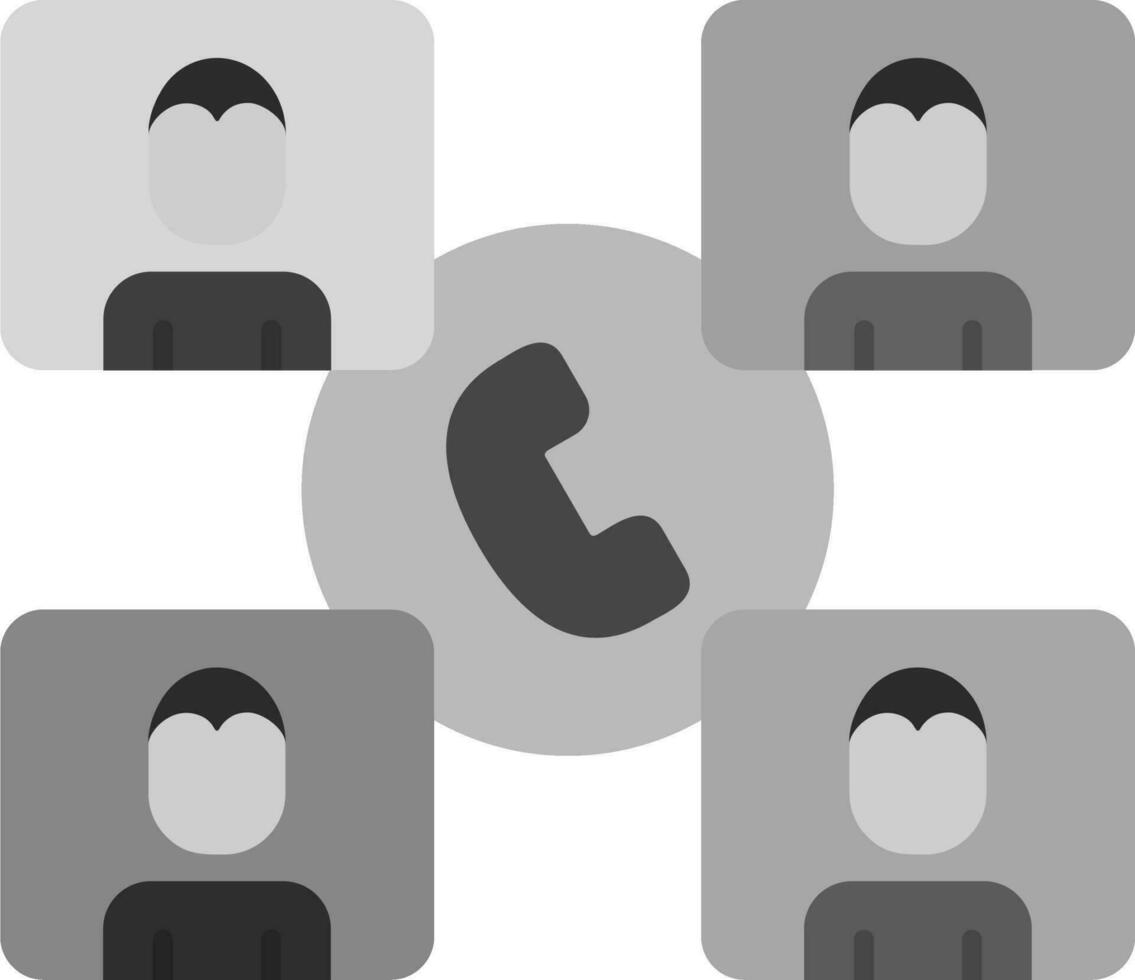 Group Phone Call Vector Icon